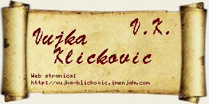 Vujka Kličković vizit kartica